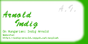 arnold indig business card